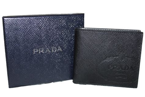 prada leather shoulder wallet|authentic prada wallet sale.